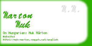 marton muk business card
